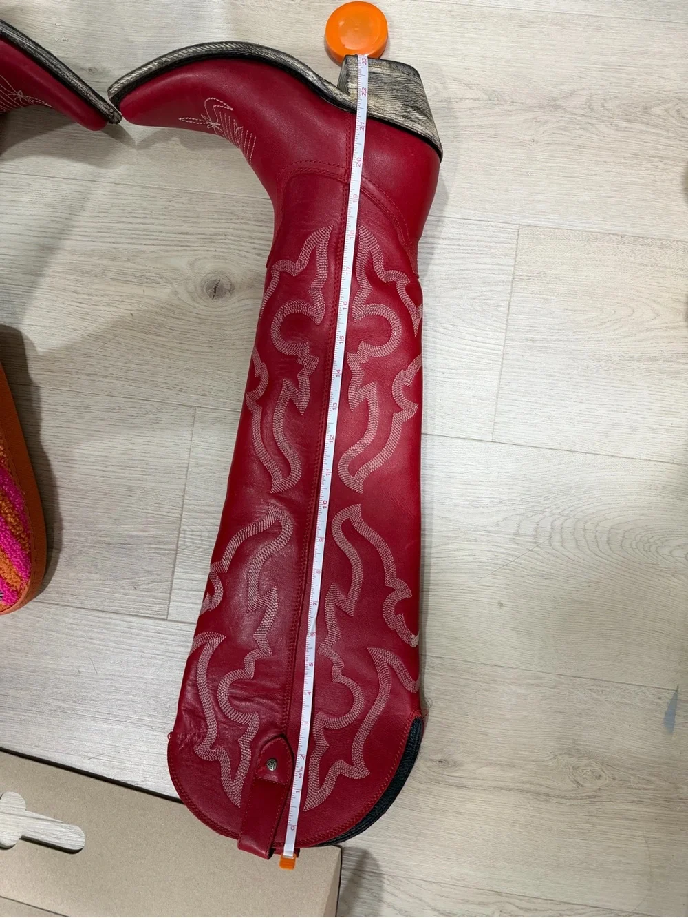 Liberty Black Over the knee Red boots
